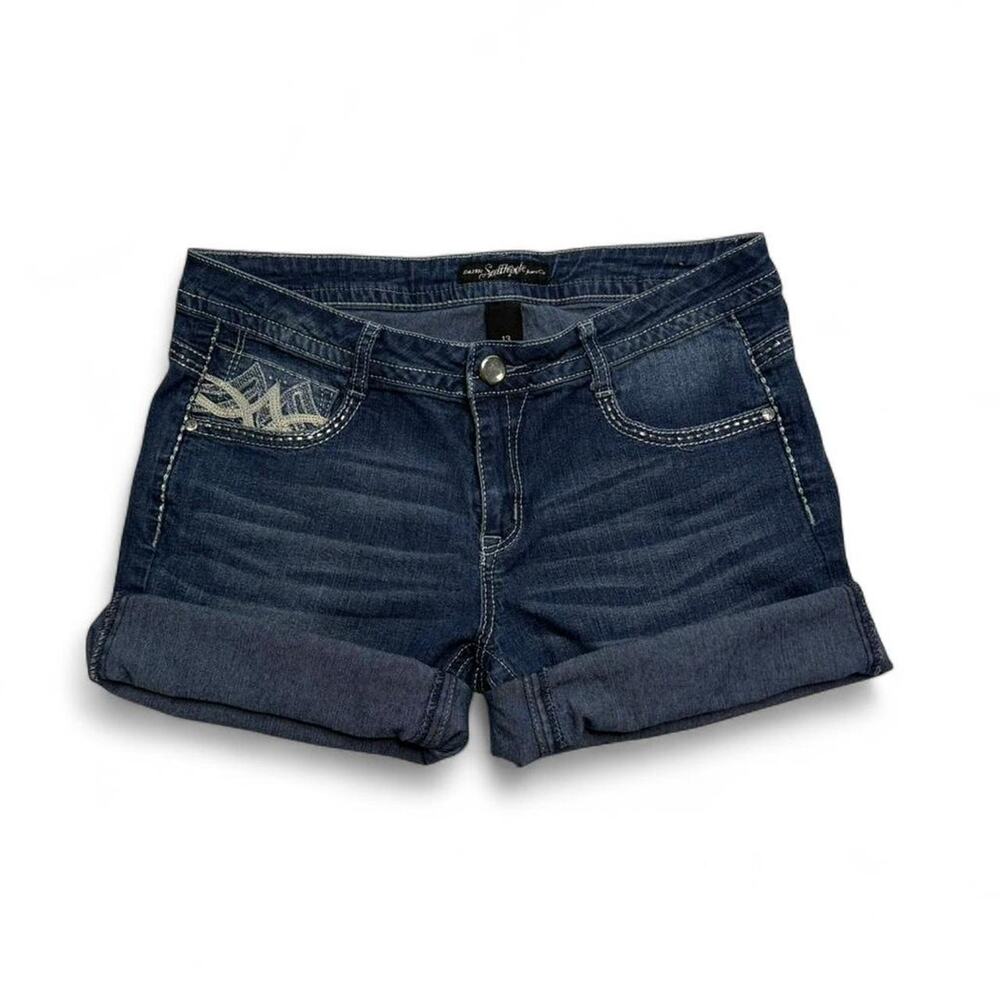 South Pole Embellished Y2K 2000s Denim Shorts Spring Summer Womens Size 13